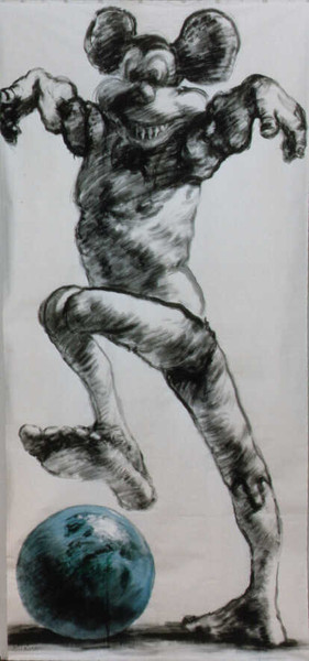 Mensch mit Ersatzteilen (moderner Golem)